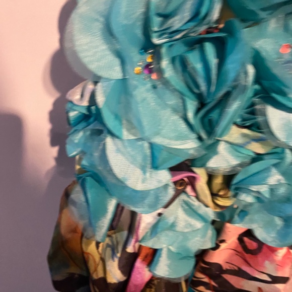 Unique multi colored train prom dress - Picture 3 of 13